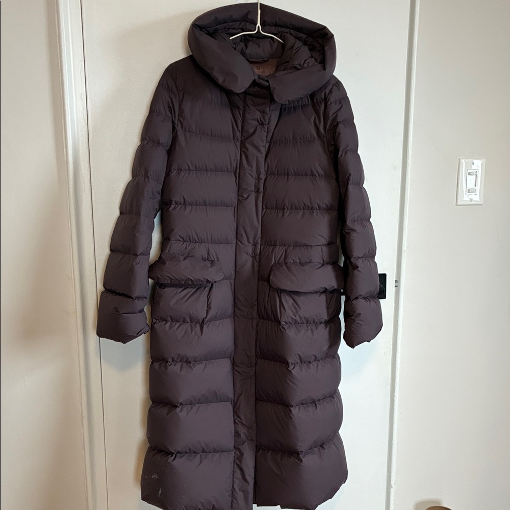 +J Uniqlo Ltd Edition Long Hooded Down Coat, Sz S
